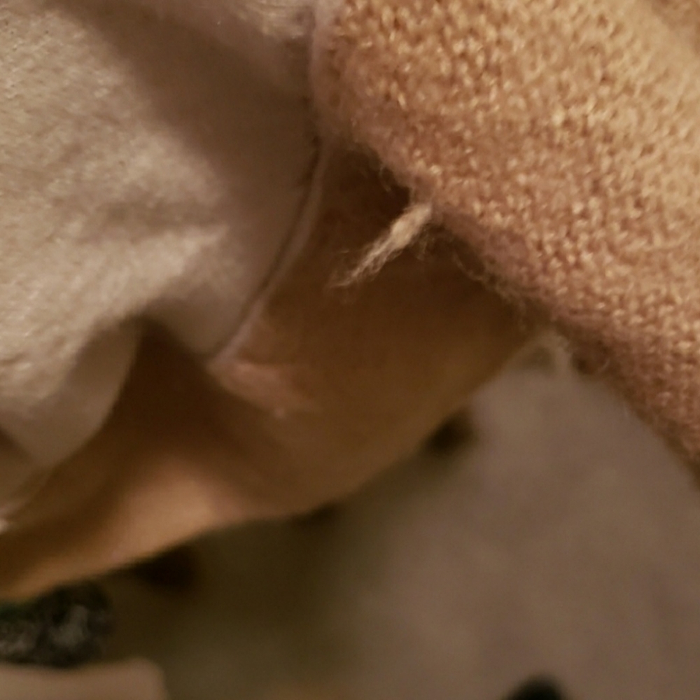Anthropologie pinky Beige & Khaki Cowl Neck Sweater with Ruffle Detail - Picture 7 of 9